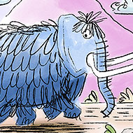 Blue Mammoths Illustration