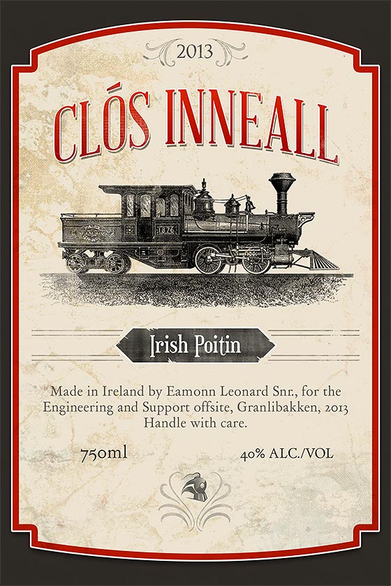 Clós Inneall Whiskey Label