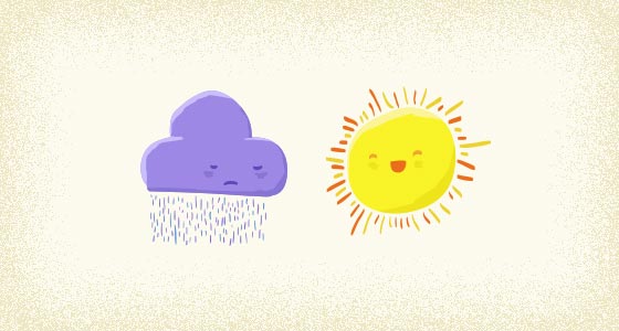 Sun & Cloud Illustration