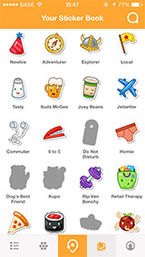 Swarm Stickers by Foursquare